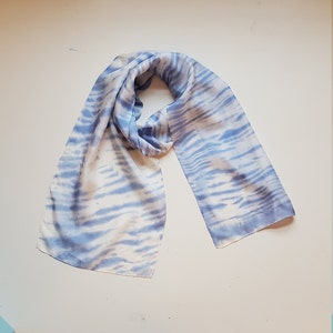 Shibori dyed silk scarf