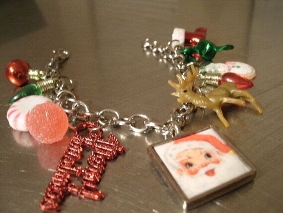 Items similar to Christmas Charm Bracelet on Etsy