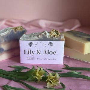 lily and aloe| cold pressed soap| HANDMADE