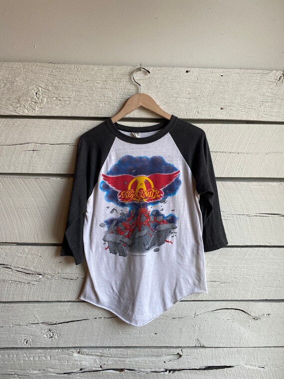 Vtg 1982 Aerosmith Raglan Shirt