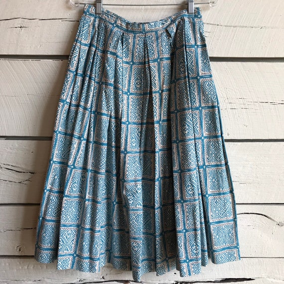 Vintage 1950s cotton skirt • vintage cotton skirt