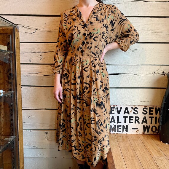 Vintage 1940s Novelty Print Dress • Vintage 40s 3/