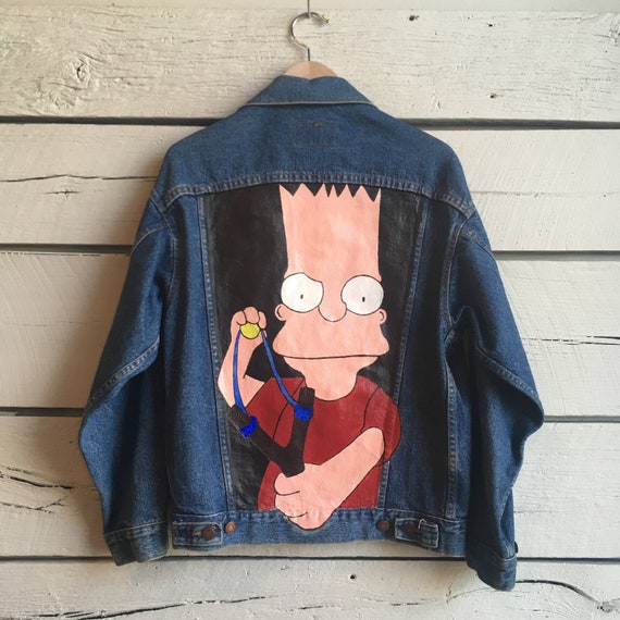 Vintage Hand-painted Bart Simpson Levi’s Denim Jac