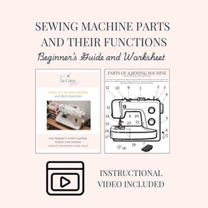 Guía imprimible y hoja de trabajo sobre las partes de la máquina de coser y sus funciones
