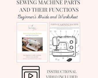 Sewing Machine Parts and Their Functions Printable Guide and Worksheet