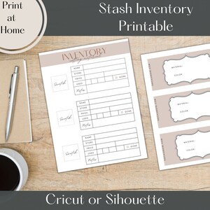 Cricut Stash Inventory Organizer Printable image 2