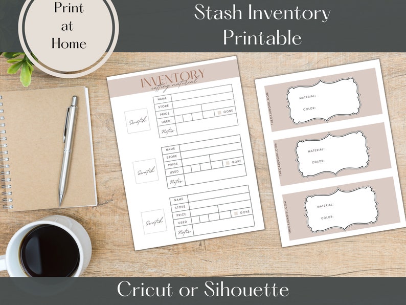 Cricut Stash Inventory Organizer Printable image 2