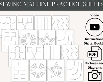 Sewing Machine Practice Sheets