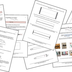 Sömnadsmönster för nappklämmor i PDF-format: Enkelt projekt med tygrester (digital nedladdning) bild 3