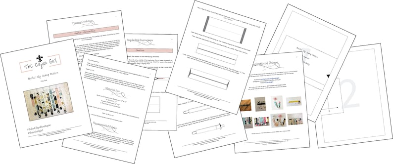 Sömnadsmönster för nappklämmor i PDF-format: Enkelt projekt med tygrester (digital nedladdning) bild 3