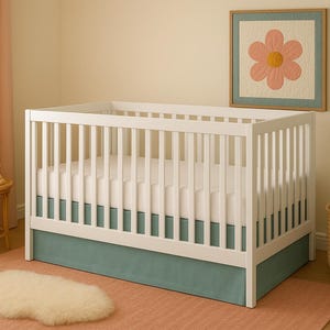 Crib Skirt Sewing Pattern - PDF | Crib and Baby Bedding