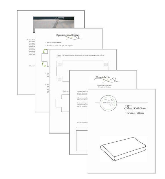 Fitted Crib Sheet Sewing Pattern Pdf Etsy