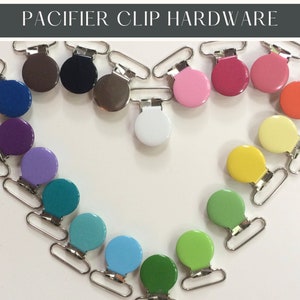 Enamel Pacifier Clips: 1&quot; Metal Garment Suspender Clip