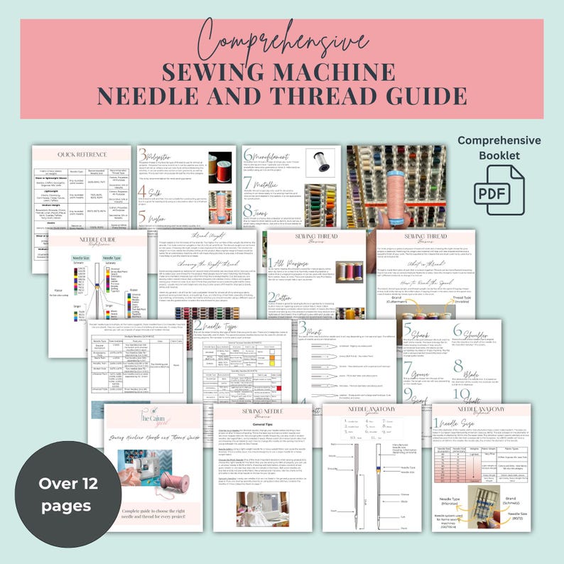 Complete Sewing Machine Needle and Sewing Thread Reference Guide - Etsy