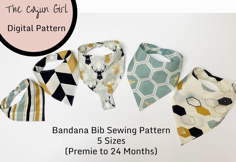 Bandana Bib Sewing Pattern Sizes Premie to 24 Months | Etsy