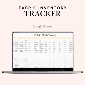 Fabric Stash Inventory Spreadsheet Editable | Product Inventory