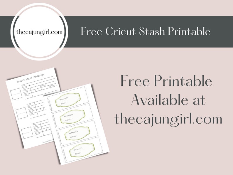 Cricut Stash Inventory Organizer Printable image 8