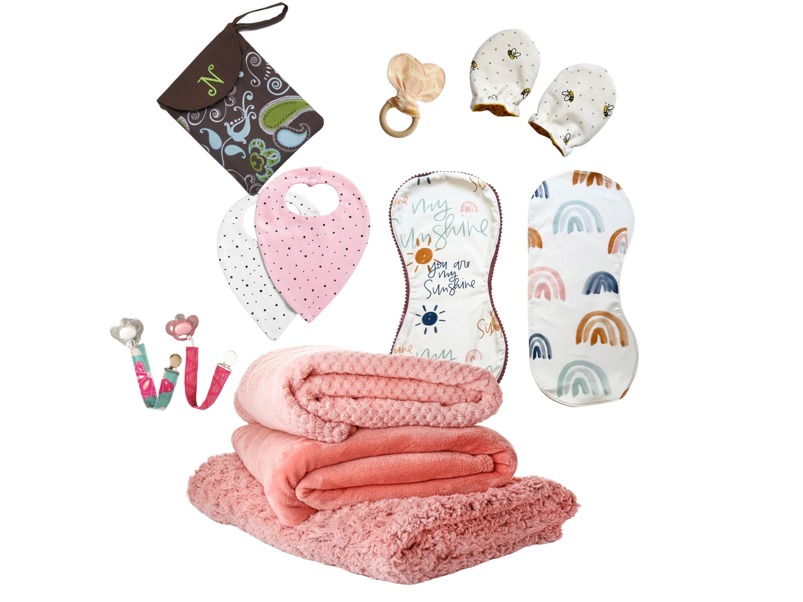 7 Baby Sewing Pattern Bundle | Pacifier Clip | Baby Blanket | Diaper Case | Bandana Bib | Burp Cloth | No Scratch Mittens | Baby Teether