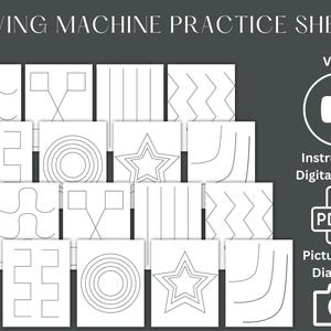 Sewing Machine Practice Sheets