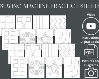 Sewing Machine Practice Sheets - Etsy