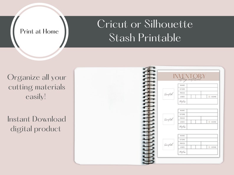 Cricut Stash Inventory Organizer Printable image 4