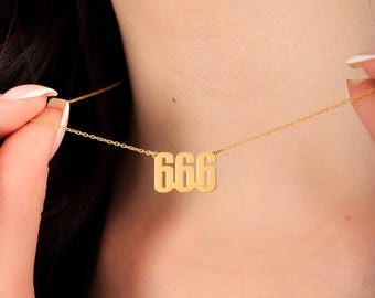 Sterling Silver Angel Number Necklace – Personalized Lucky Number Jewelry, 111 - 222 - 666 - 777 - Personalized Sterling Silver Angel Number