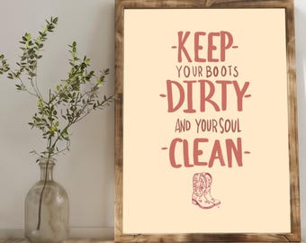Western Quote Digital Wall Art Cowgirl Printable Poster Rustic Country Decor Western Printable Art Minimalist Western Wall Art