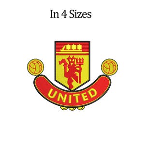 FCB M United Embroidery design. Machine Embroidery Design. Football Embroidery design. 4 size. High quality.