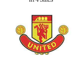 Borduurontwerp FCB M United, voetballogo (pes, dst, exp)