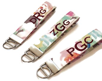 oversize tag backpack Handmade key fob key holder with initial embroidered tag personalized Navy with gold and red back to school