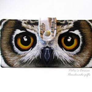 Hecho a mano mujeres cartera embrague Búho ojos belleza - hermosos ojos - Ojos grandes - cartera personalizada - tela ooak - bolso - carteras para las mujeres