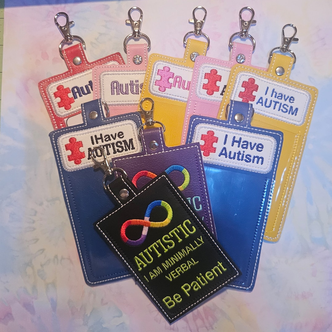 Handmade Oversize Medical Id Tag Backpack Tag Traveler Tag Autism