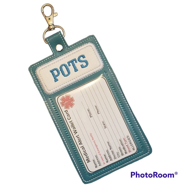 Handmade oversize custom medical ID tag - medical ID traveler tag - medical ID card - Seizure tag alert - medical tag alert - back to school