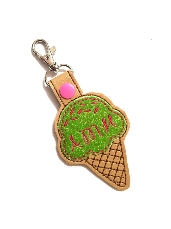 Ice cream cone with name oversize tag personalized back to Etsy