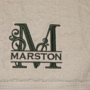 Towels with monogram embroidered Cotton towels personalized hand towels with monogram Wedding gift Baby shower gift Birthday gift image 5