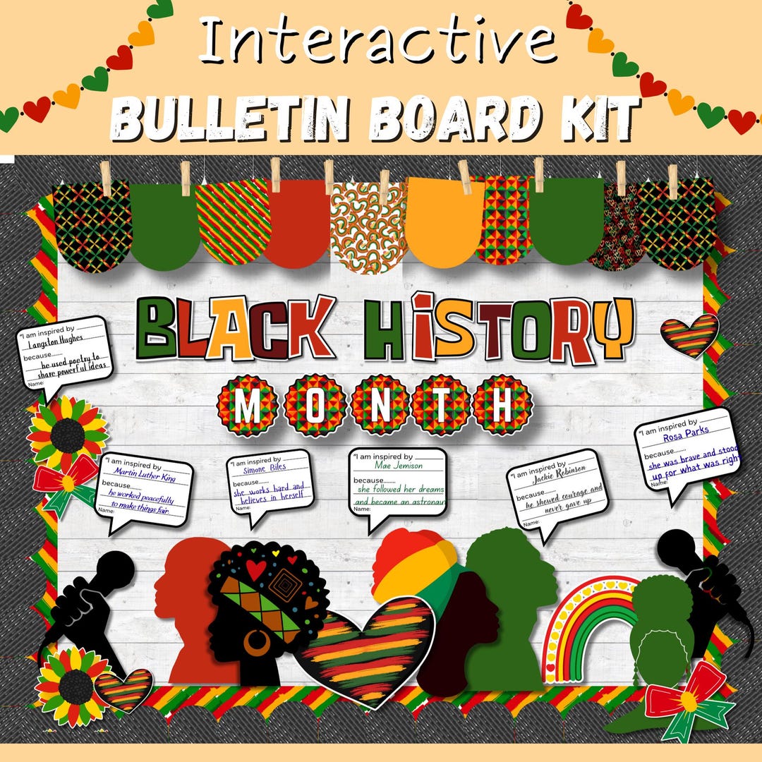 Black History Month Bulletin Board | Interactive Classroom Decor ...