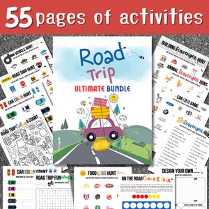 Road Trip Games Bundle: 50+ Pages of Family Car Activities (Printable)