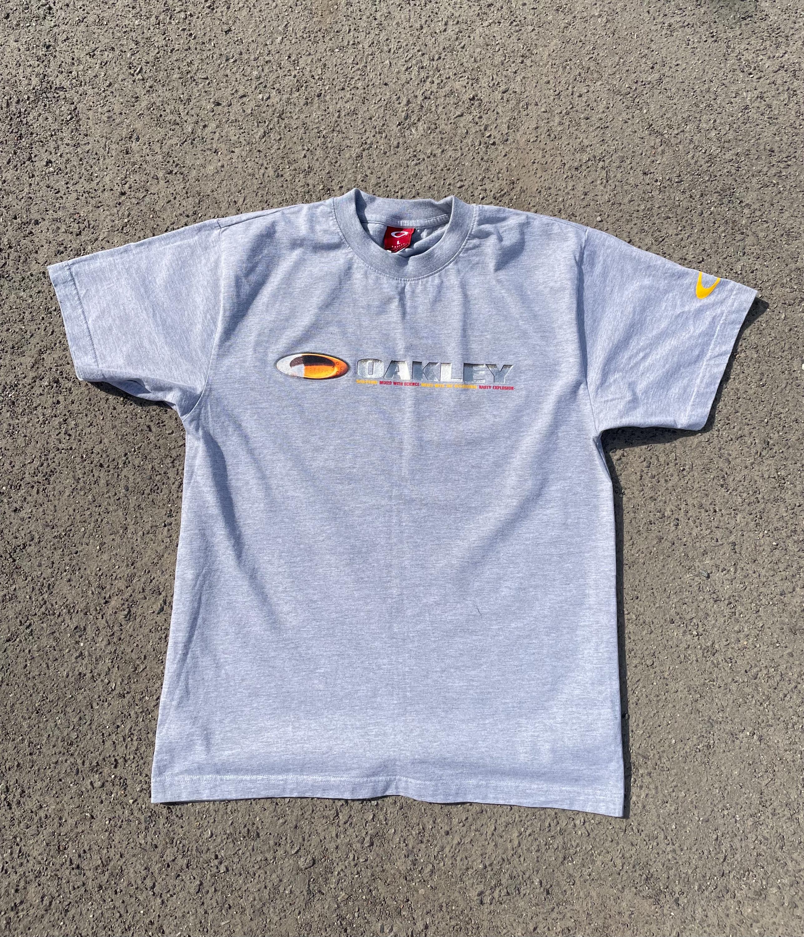 トップス OAKLEY90s /OAKLEY SOFTWARE/ Oakley Software Center Logo Yellow T-Shirt 90's Mens Size