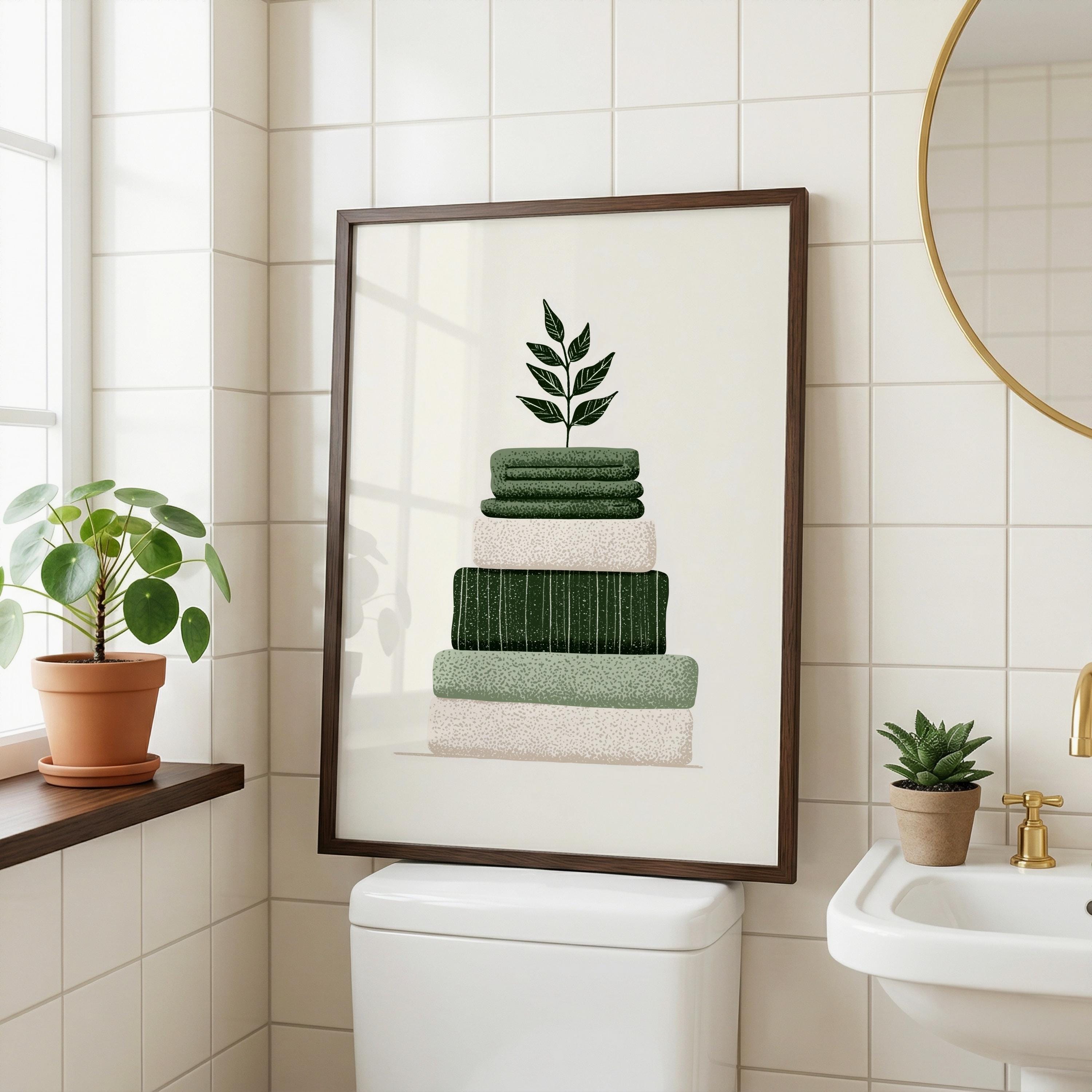 Sage Green Wall Decor for Bathroom - Etsy