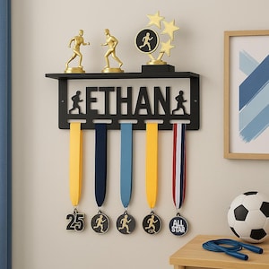 Metal Medal Holder, Medal Rack, Medal Display Hanger, Custom Medal Holder, Unique Soccer Gifts, Sports Medal Holder, Custom Medal Hanger