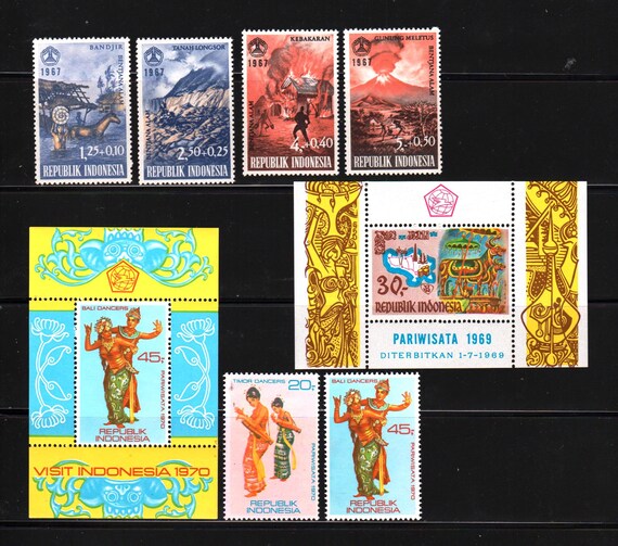 インドネシア切手 インドネシア 1960年代、未使用。(2441) - Etsy 日本