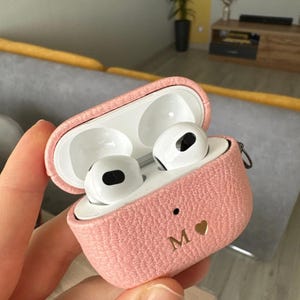 Gepersonaliseerde AirPods 1,2,3,4 en Pro 1, 2-hoes / Premium lederen hoes / Op maat gegraveerd AirPods-hoesje / Meerdere kleuren – gratis verzending