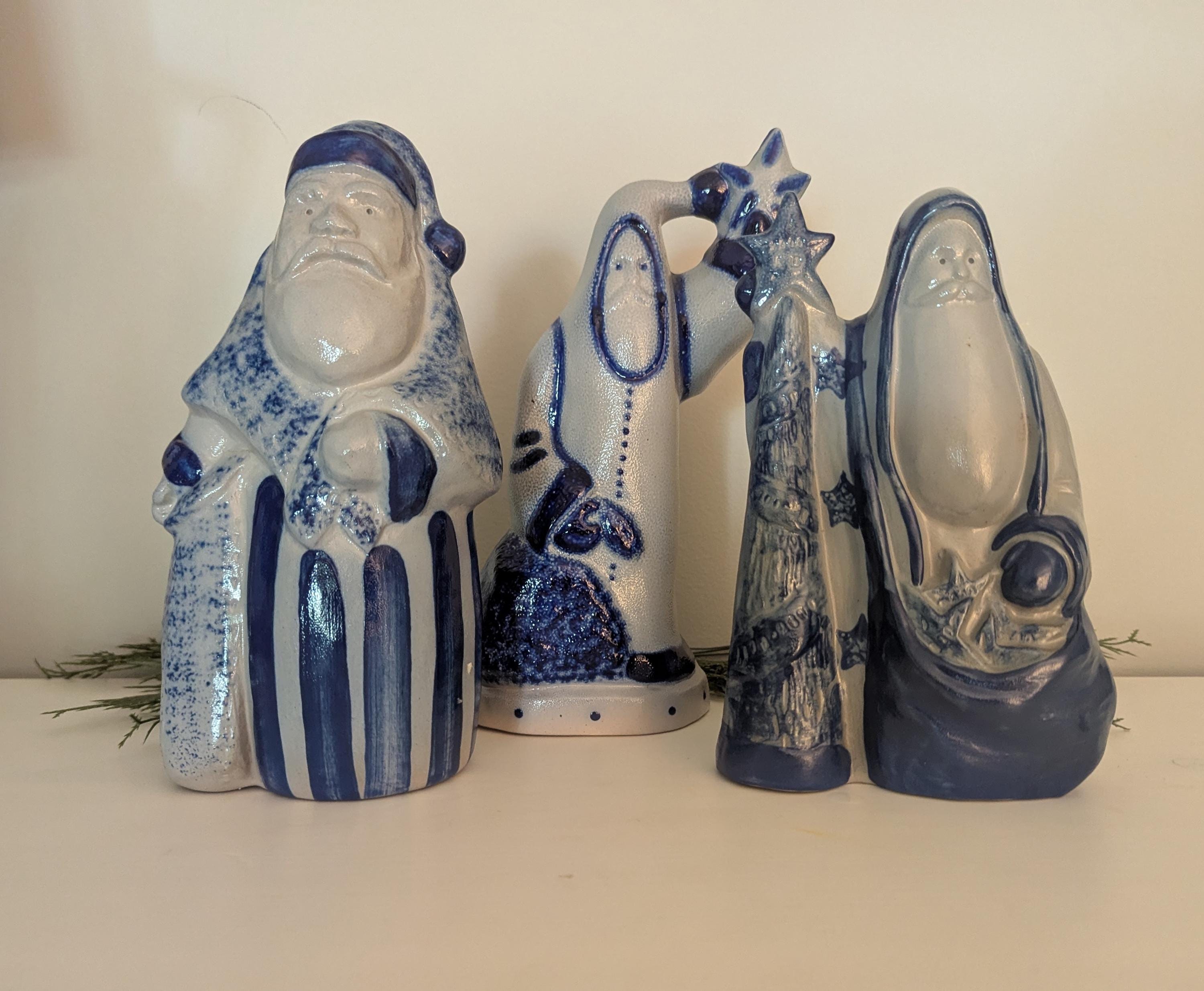 Vintage Rowe Pottery Santas - Etsy