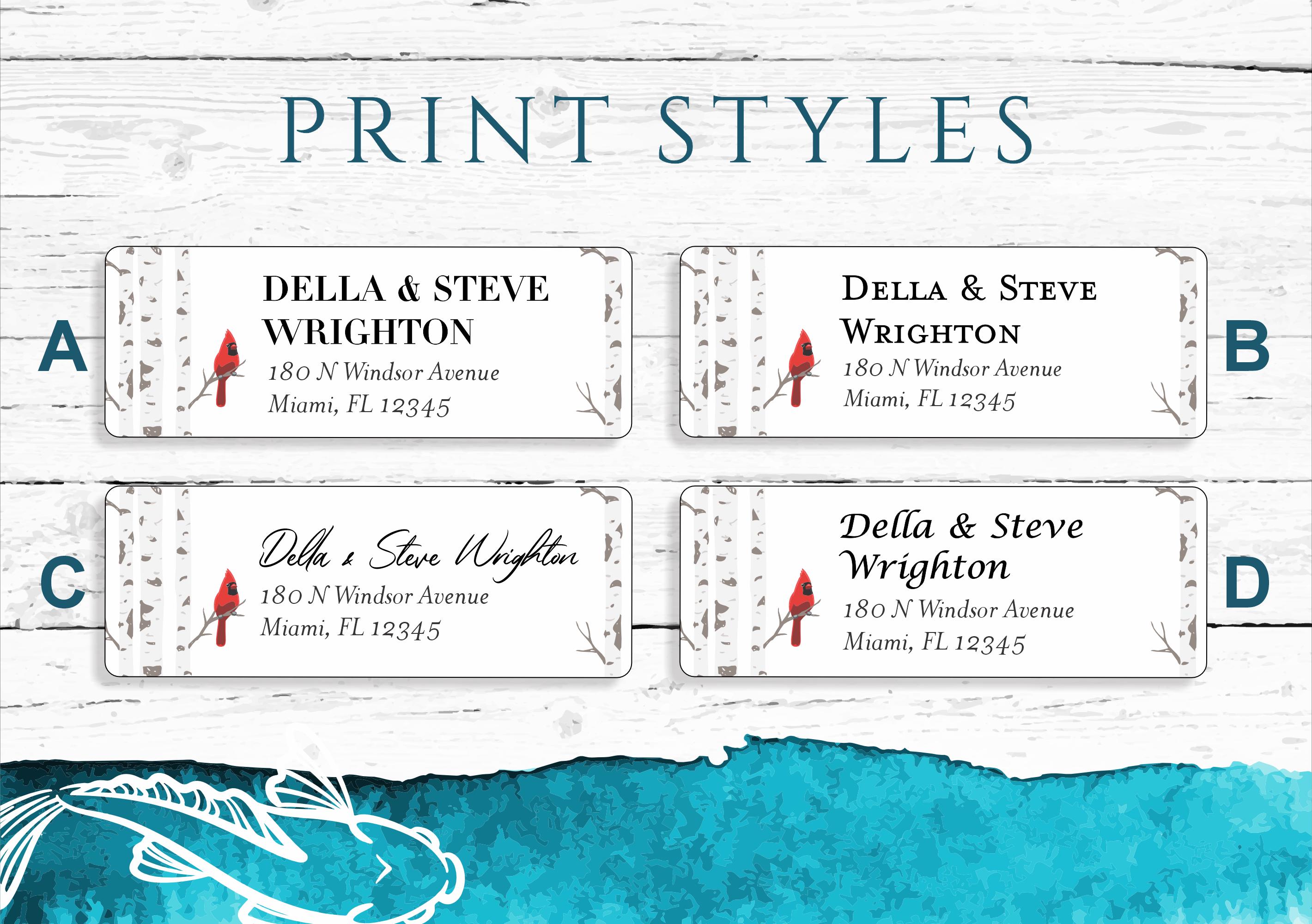 Cardinal Address Labels | Personalized Return Address Labels, Cardinal ...