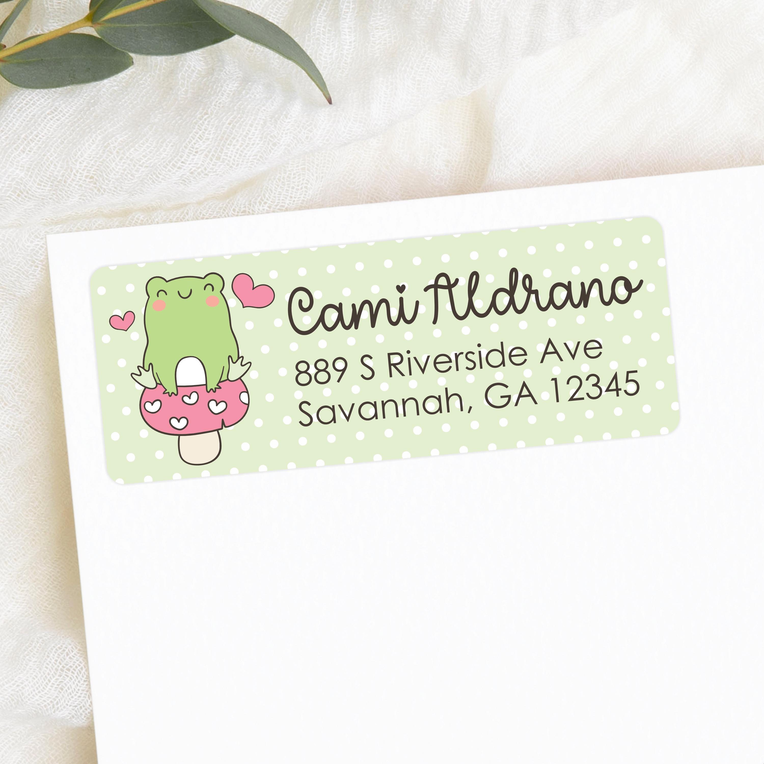 Premium Labels Personalized Address Labels – Cute Frog Design (Bx 715) – 30 Per Sheet