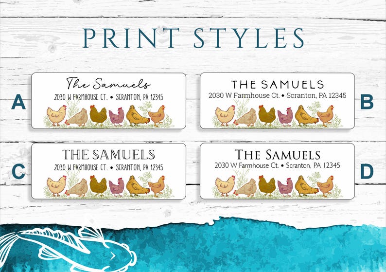 Chicken Address Labels | Personalized Return Address Labels, Chicken ...