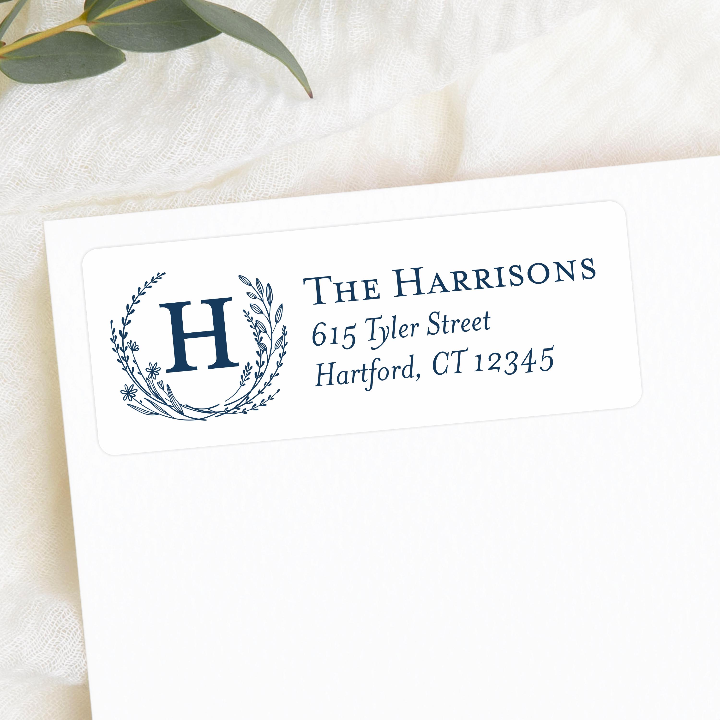 Personalized Monogram Address Labels: Custom Return Address Stickers - Etsy