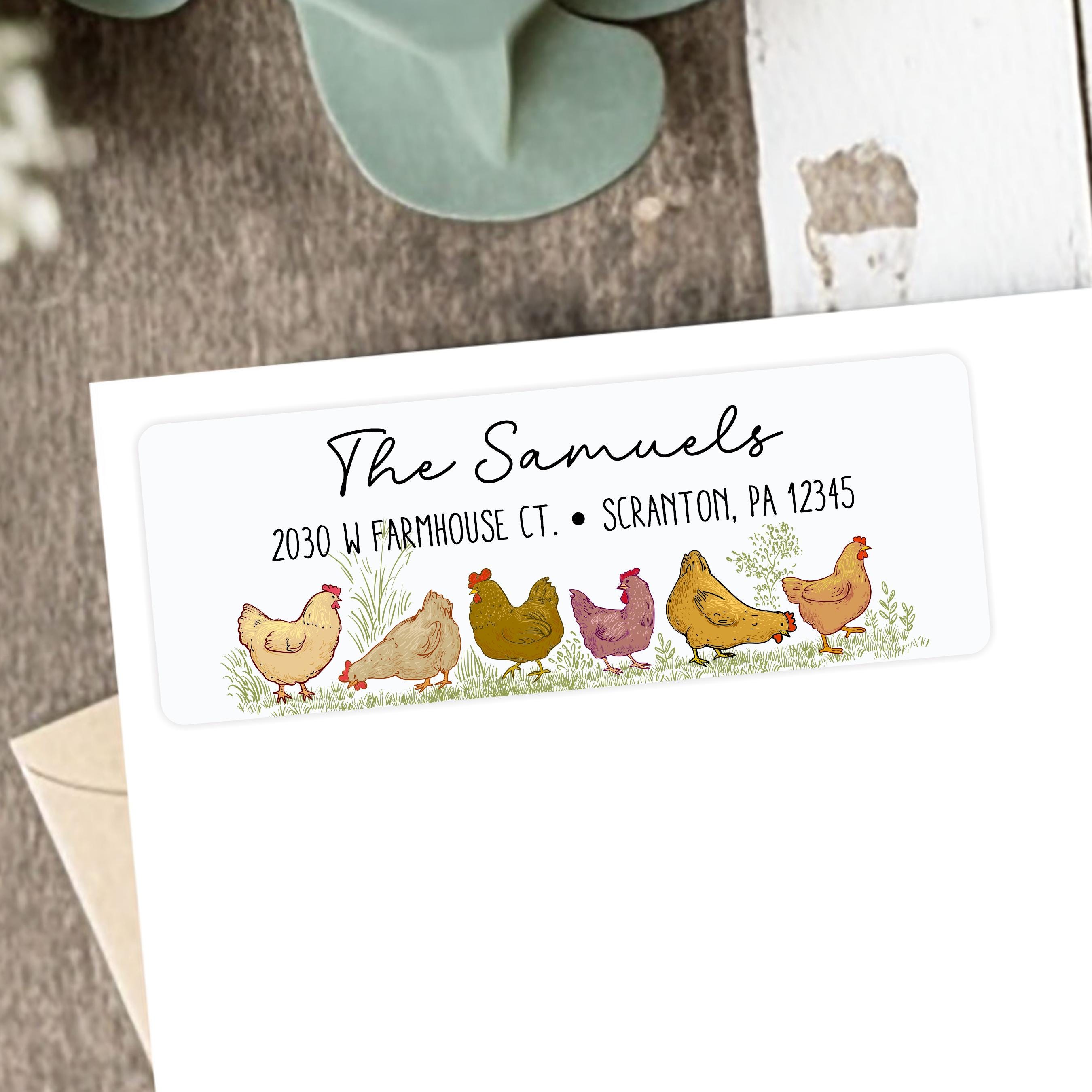 Chick Address Labels Chicken Address Labels | Personalized Return Address Labels, Chicken ...
