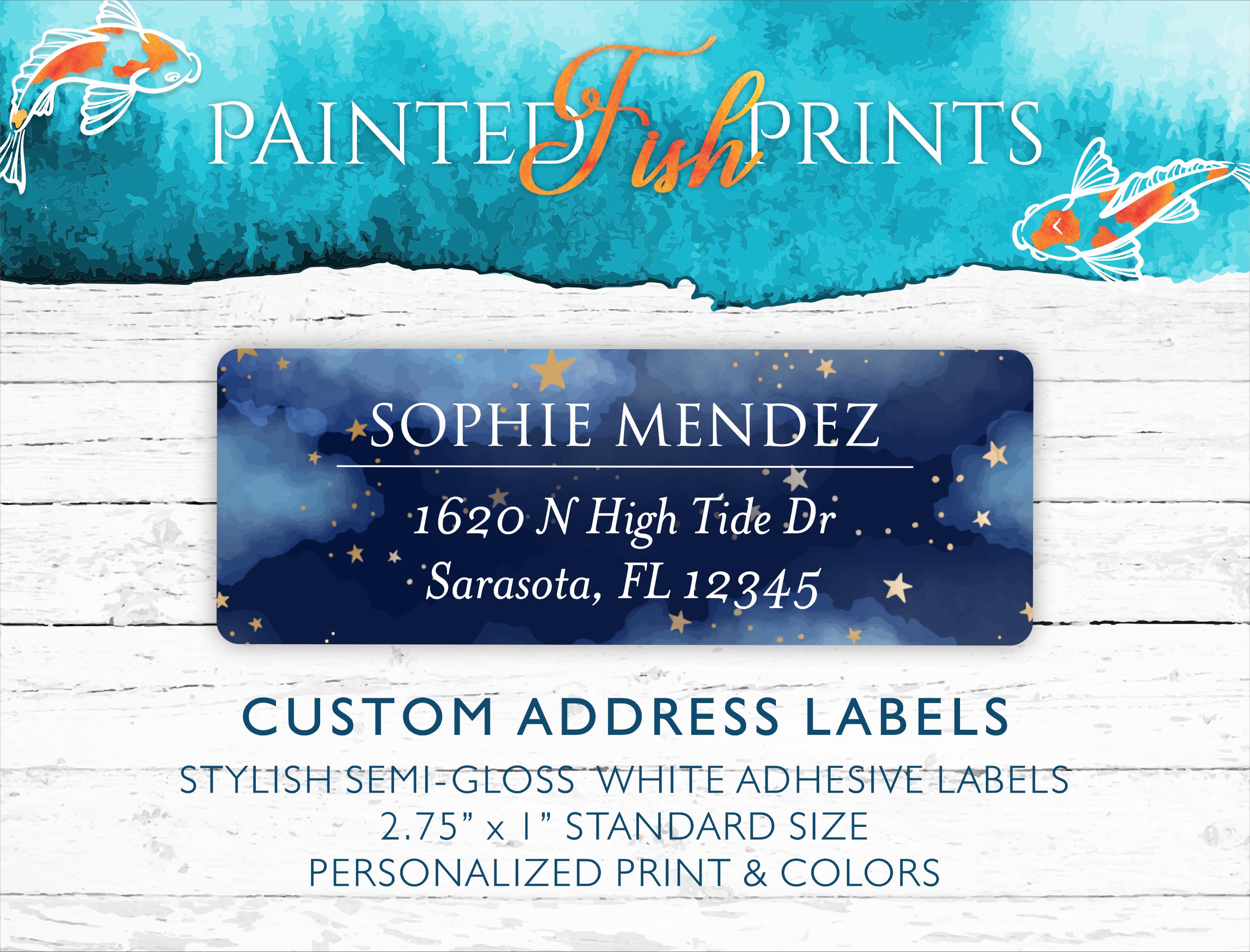 Night Sky Address Labels | Personalized Return Labels - Etsy