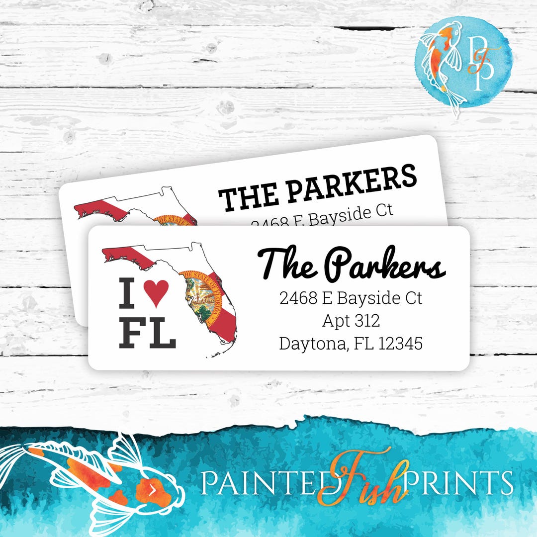 Florida Address Labels | Personalized Return Address Labels, Florida ...